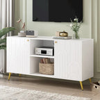 Mobile TV – Grigio/Bianco, 2 ante, Adatto per TV fino a 55"