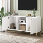Mobile TV – Grigio/Bianco, 2 ante, Adatto per TV fino a 55"