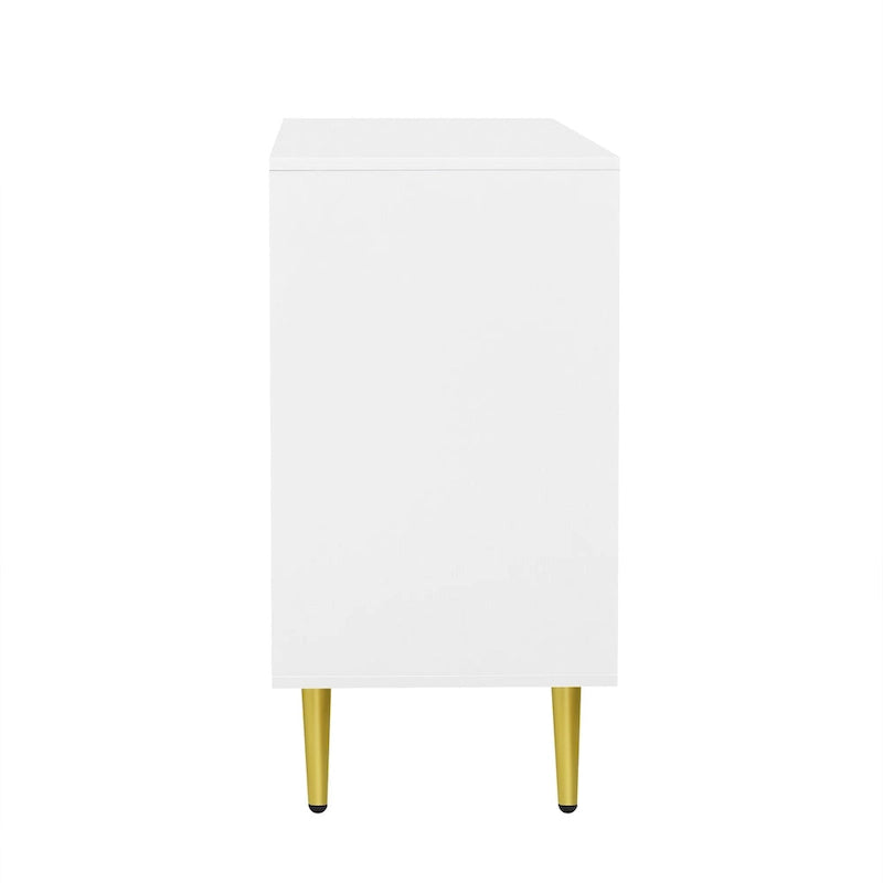 Mobile TV – Grigio/Bianco, 2 ante, Adatto per TV fino a 55"