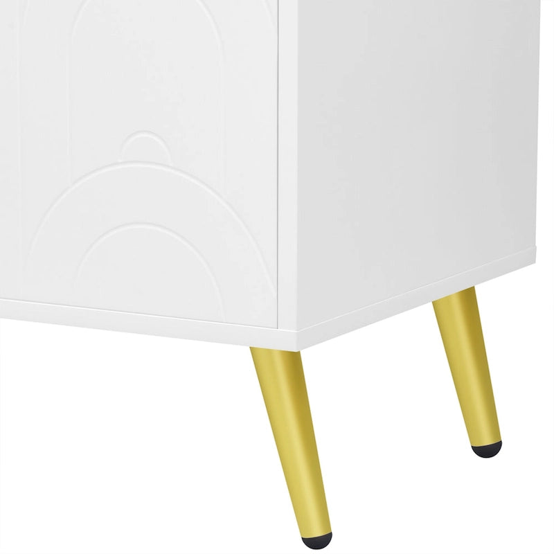 Mobile TV – Grigio/Bianco, 2 ante, Adatto per TV fino a 55"