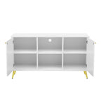 Mobile TV – Grigio/Bianco, 2 ante, Adatto per TV fino a 55"