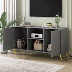 Mobile TV – Grigio/Bianco, 2 ante, Adatto per TV fino a 55"