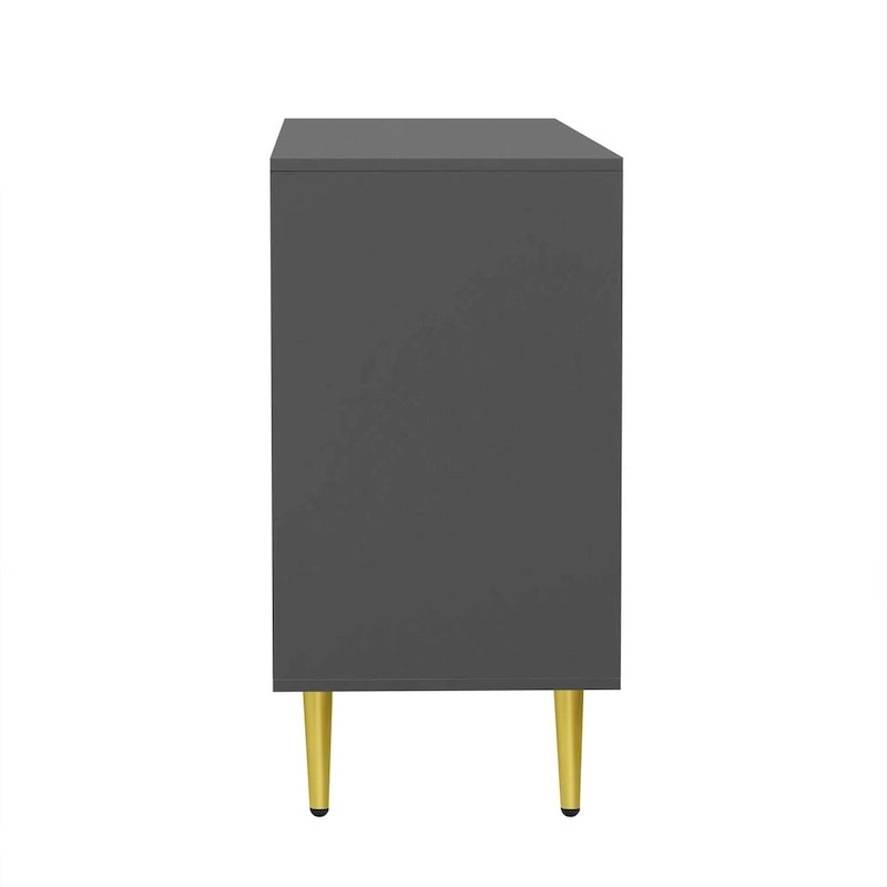 Mobile TV – Grigio/Bianco, 2 ante, Adatto per TV fino a 55"