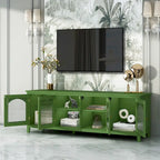 Mobile TV retrò 71" con ante in vetro – Bianco / Blu / Verde, Monoblocco
