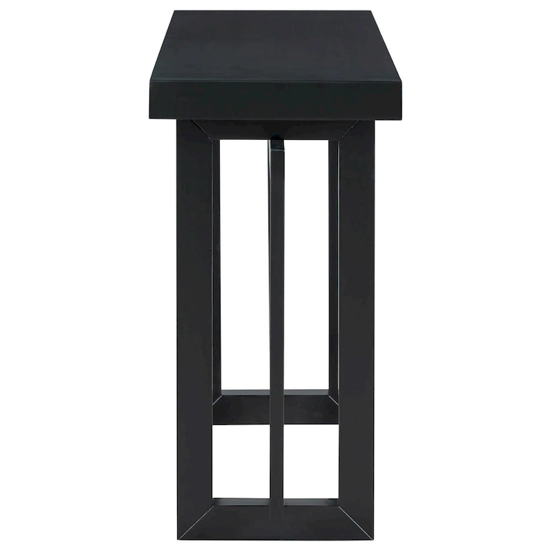 Tavolo consolle grigio / grigio alba / nero, stile minimalista, montaggio per 1 persona