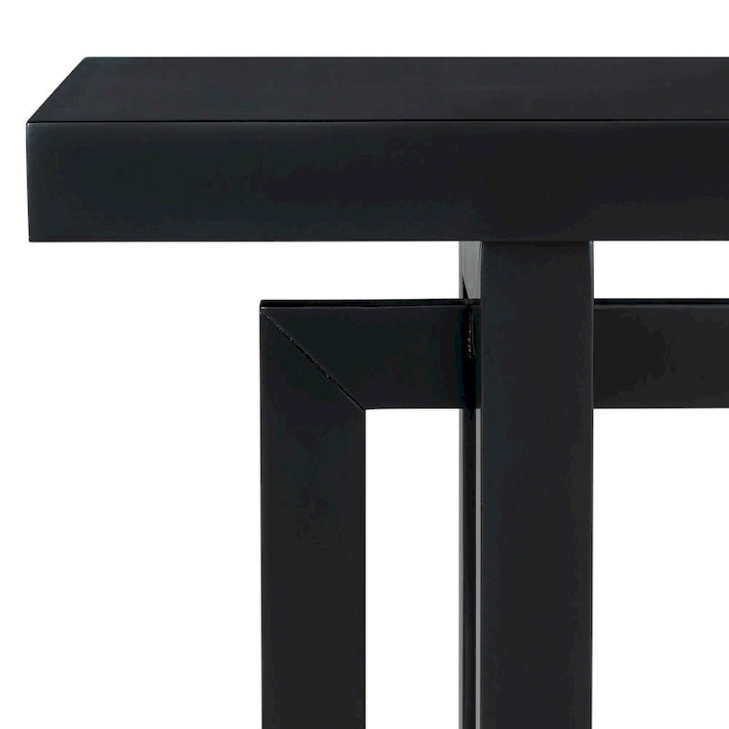 Tavolo consolle grigio / grigio alba / nero, stile minimalista, montaggio per 1 persona