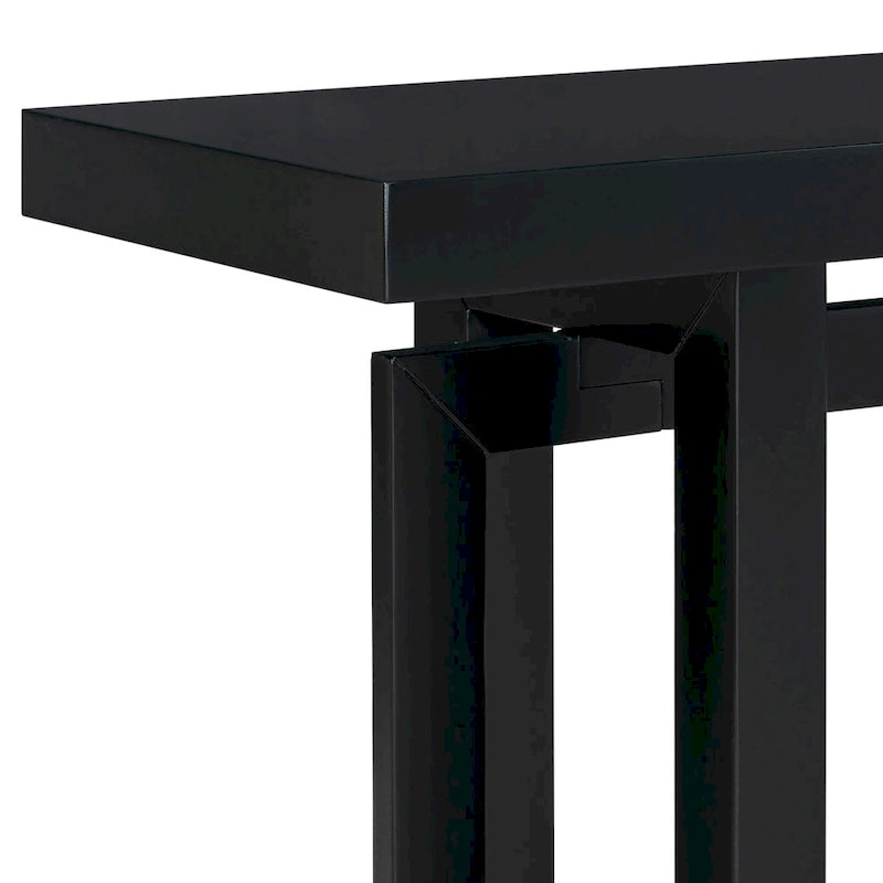 Tavolo consolle grigio / grigio alba / nero, stile minimalista, montaggio per 1 persona