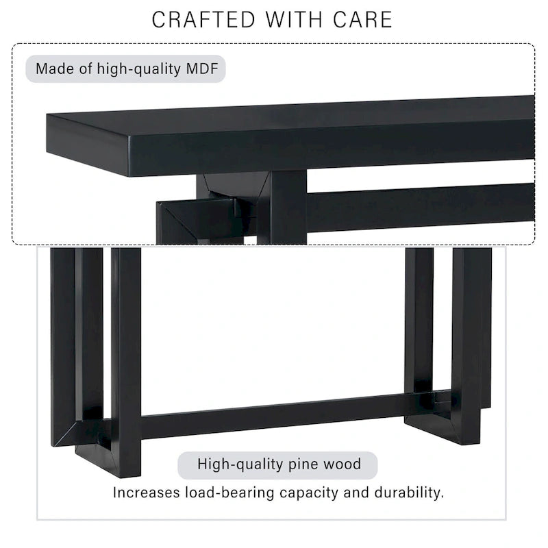 Tavolo consolle grigio / grigio alba / nero, stile minimalista, montaggio per 1 persona