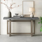 Tavolo consolle grigio / grigio alba / nero, stile minimalista, montaggio per 1 persona