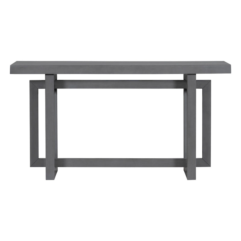 Tavolo consolle grigio / grigio alba / nero, stile minimalista, montaggio per 1 persona