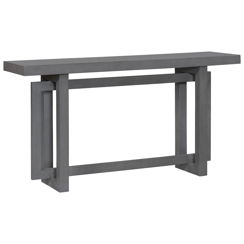 Tavolo consolle grigio / grigio alba / nero, stile minimalista, montaggio per 1 persona