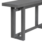 Tavolo consolle grigio / grigio alba / nero, stile minimalista, montaggio per 1 persona