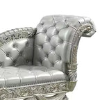 Panca d'accento in similpelle beige, finitura champagne e oro, 1 posto