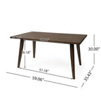 Set da pranzo di metà secolo marrone e grigio / marrone e beige, 7 pezzi (1 tavolo + 6 sedie)