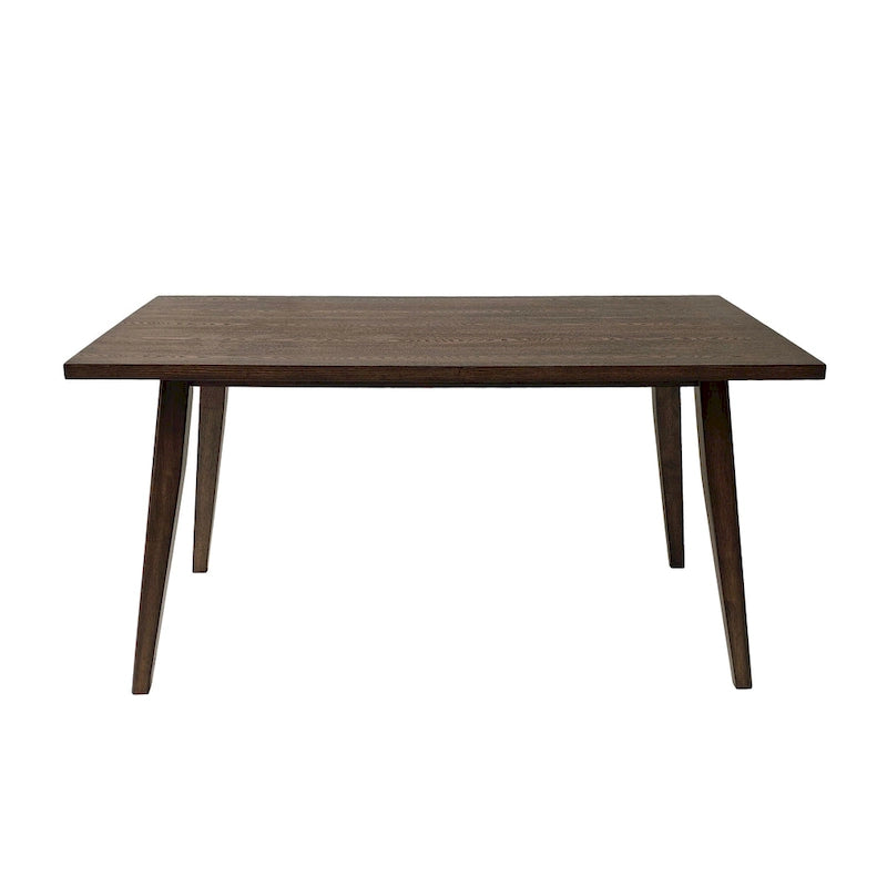 Set da pranzo di metà secolo marrone e grigio / marrone e beige, 7 pezzi (1 tavolo + 6 sedie)