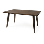 Set da pranzo di metà secolo marrone e grigio / marrone e beige, 7 pezzi (1 tavolo + 6 sedie)