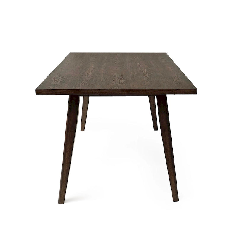 Set da pranzo di metà secolo marrone e grigio / marrone e beige, 7 pezzi (1 tavolo + 6 sedie)