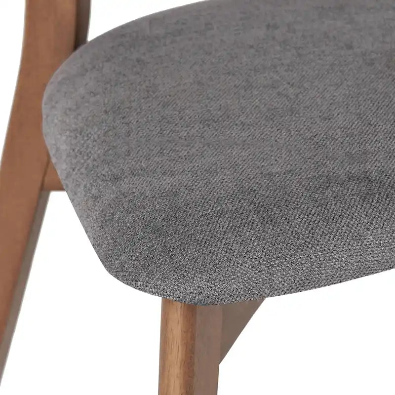 Set da pranzo di metà secolo marrone e grigio / marrone e beige, 7 pezzi (1 tavolo + 6 sedie)