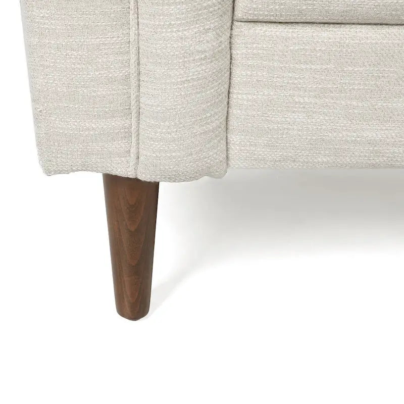Beige / Antracite / Marrone Scuro / Marrone Cognac, Tessuto e Ecopelle, Divanetto Imbottito Contemporaneo, 2 Posti
