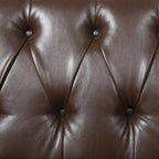 Beige / Antracite / Marrone Scuro / Marrone Cognac, Tessuto e Ecopelle, Divanetto Imbottito Contemporaneo, 2 Posti