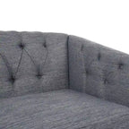 Beige / Antracite / Marrone Scuro / Marrone Cognac, Tessuto e Ecopelle, Divanetto Imbottito Contemporaneo, 2 Posti
