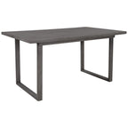 Set da pranzo grigio da 6 pezzi, 6 posti