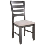 Set da pranzo grigio da 6 pezzi, 6 posti
