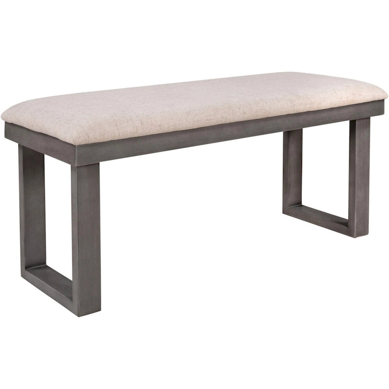 Set da pranzo grigio da 6 pezzi, 6 posti