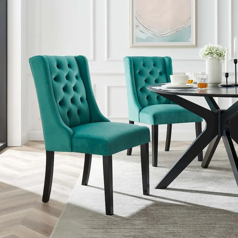 Sedie da pranzo Baronet in velluto performante - Set di 2