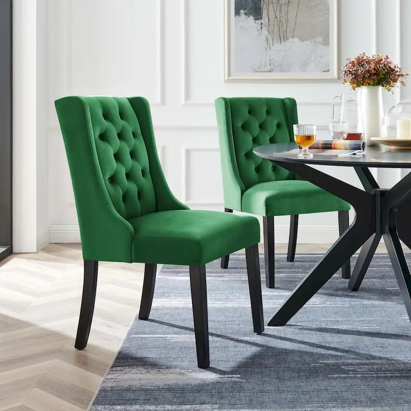 Sedie da pranzo Baronet in velluto performante - Set di 2