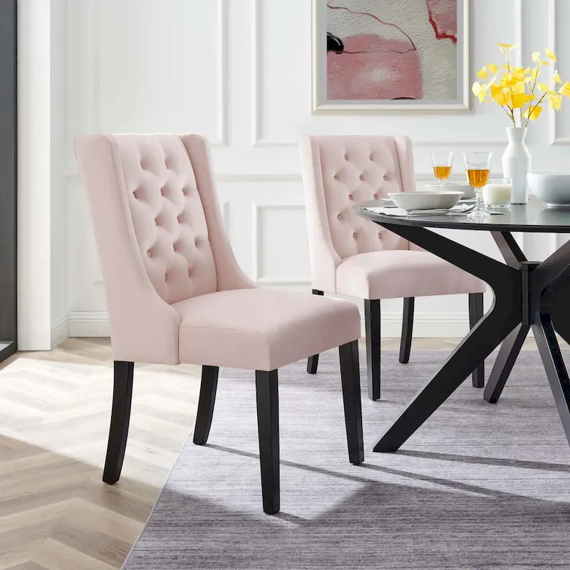 Sedie da pranzo Baronet in velluto performante - Set di 2