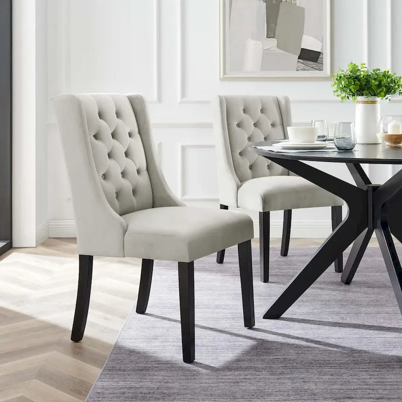 Sedie da pranzo Baronet in velluto performante - Set di 2