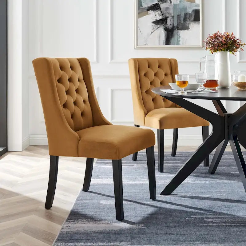 Sedie da pranzo Baronet in velluto performante - Set di 2