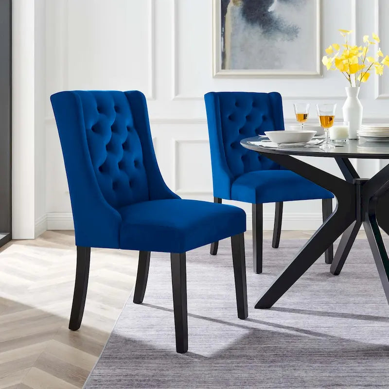 Sedie da pranzo Baronet in velluto performante - Set di 2