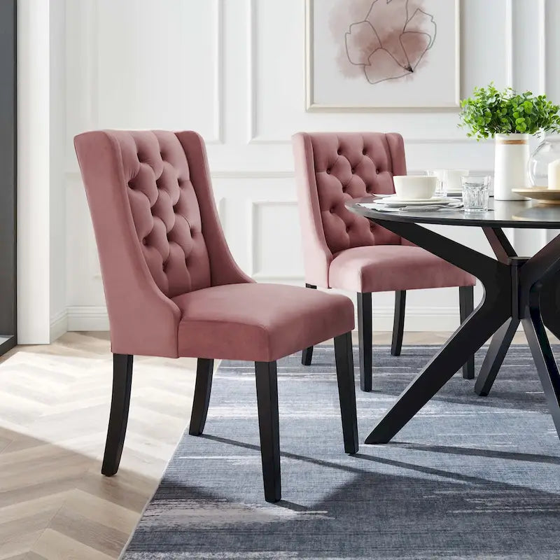 Sedie da pranzo Baronet in velluto performante - Set di 2