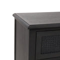 Newell Rustic Acacia Wood and Cane 3 Drawer Dresser by Christopher Knight Home