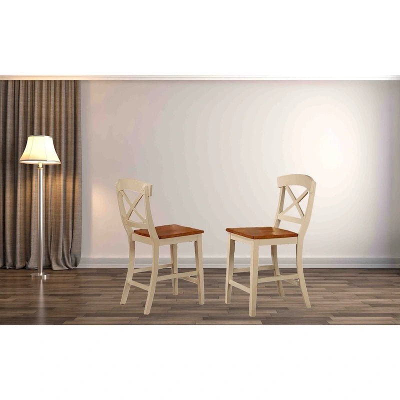 Sgabello da bancone X-Back, Miele/Ardesia/Cioccolato, 1 posto