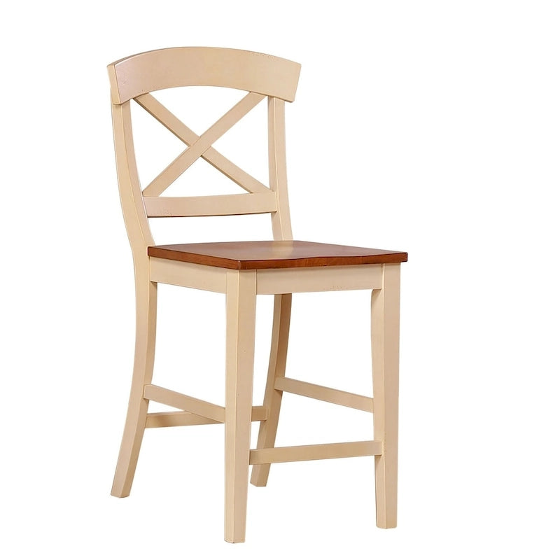 Sgabello da bancone X-Back, Miele/Ardesia/Cioccolato, 1 posto