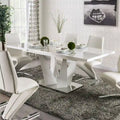 Furniture of America Jola ModernWhite 78-inch Expandable Dining Table