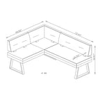 Nook Grigio Reversibile, Posto Singolo, Altezza Tavolo