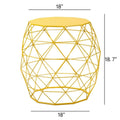 Tavolino Laterale Geometrico in Ferro – Giallo / Verde / Arancione / Blu, 1 Persona