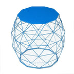 Tavolino Laterale Geometrico in Ferro – Giallo / Verde / Arancione / Blu, 1 Persona