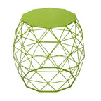 Tavolino Laterale Geometrico in Ferro – Giallo / Verde / Arancione / Blu, 1 Persona