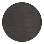 Tavolino Rotondo con 3 Ripiani, Grigio Ardesia/Espresso, Singolo