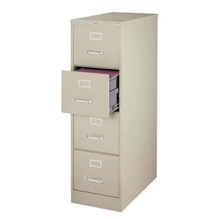 Classificatore verticale a 4 cassetti per documenti formato Letter, beige/nero/grigio, 1 persona