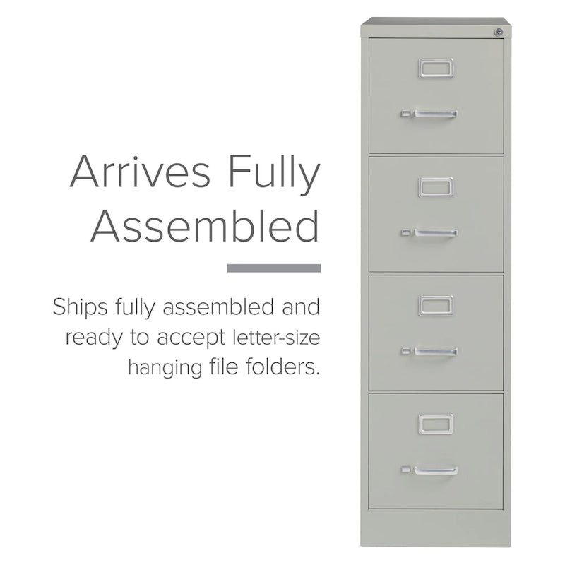 Classificatore verticale a 4 cassetti per documenti formato Letter, beige/nero/grigio, 1 persona