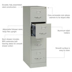 Classificatore verticale a 4 cassetti per documenti formato Letter, beige/nero/grigio, 1 persona