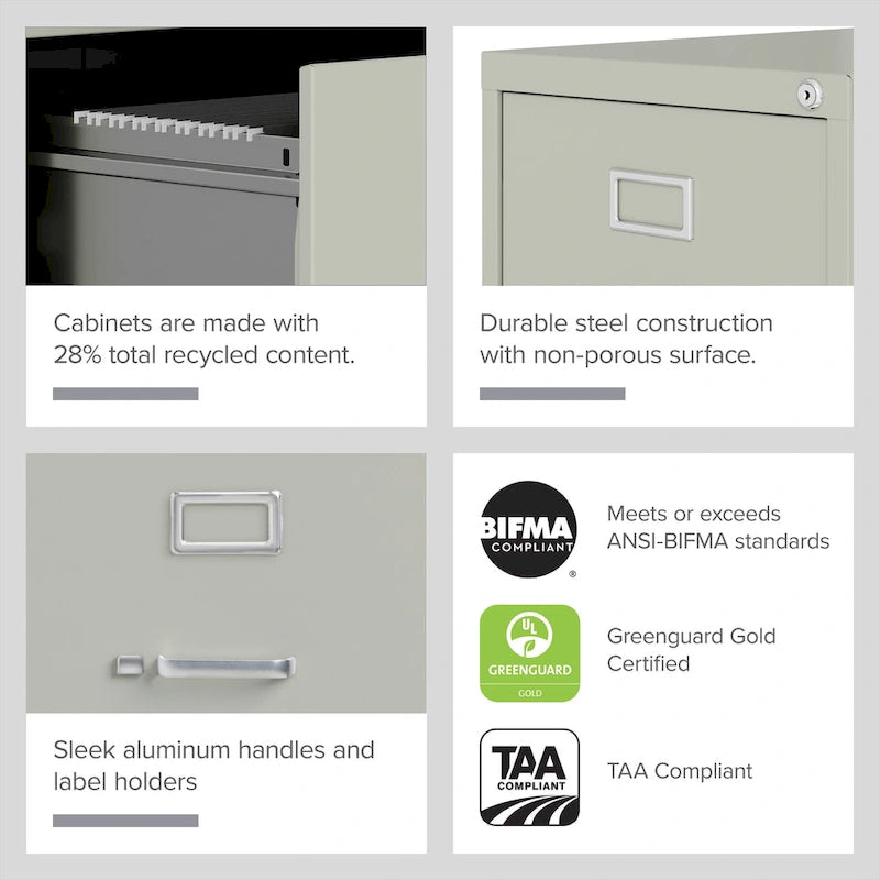 Classificatore verticale a 4 cassetti per documenti formato Letter, beige/nero/grigio, 1 persona