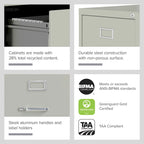 Classificatore verticale a 4 cassetti per documenti formato Letter, beige/nero/grigio, 1 persona