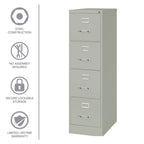Classificatore verticale a 4 cassetti per documenti formato Letter, beige/nero/grigio, 1 persona